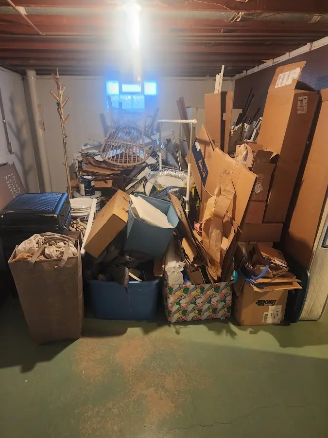 Roll-off dumpster container at job site for Roll Off Dumpster Rental in Mount Prospect